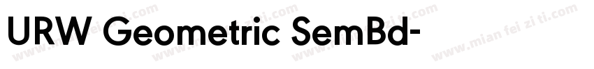 URW Geometric SemBd字体转换
